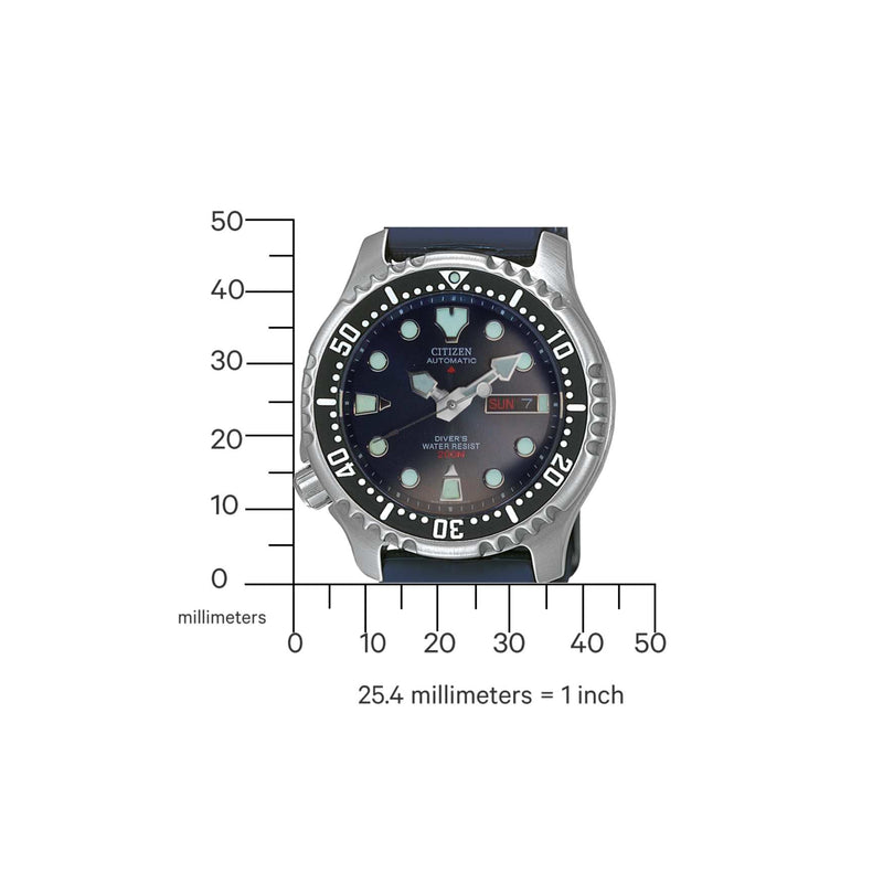 Citizen Promaster NY0040-17LE analog unisexklocka med blå urtavla och armband i gummi