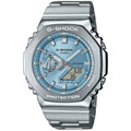 Casio G-Shock GM-2110D-2AER ana-digi herrklocka med blå urtavla och armband i rostfritt stål