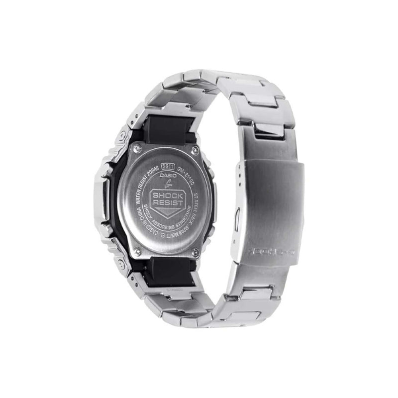 Casio G-SHOCK GM-2110D-2BER ana-digi herrklocka med blå urtavla och armband i rostfritt stål