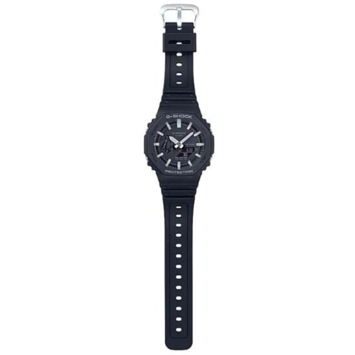 Casio G-Shock GA-2100-1A1ER ana-digi herrklocka med svart urtavla och armband i resin