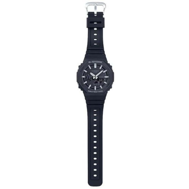 Casio G-Shock GA-2100-1A1ER ana-digi herrklocka med svart urtavla och armband i resin