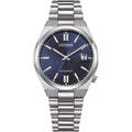 Citizen Tsuyosa NJ0200-50M analog herrklocka med blå urtavla och armband i rostfritt stål