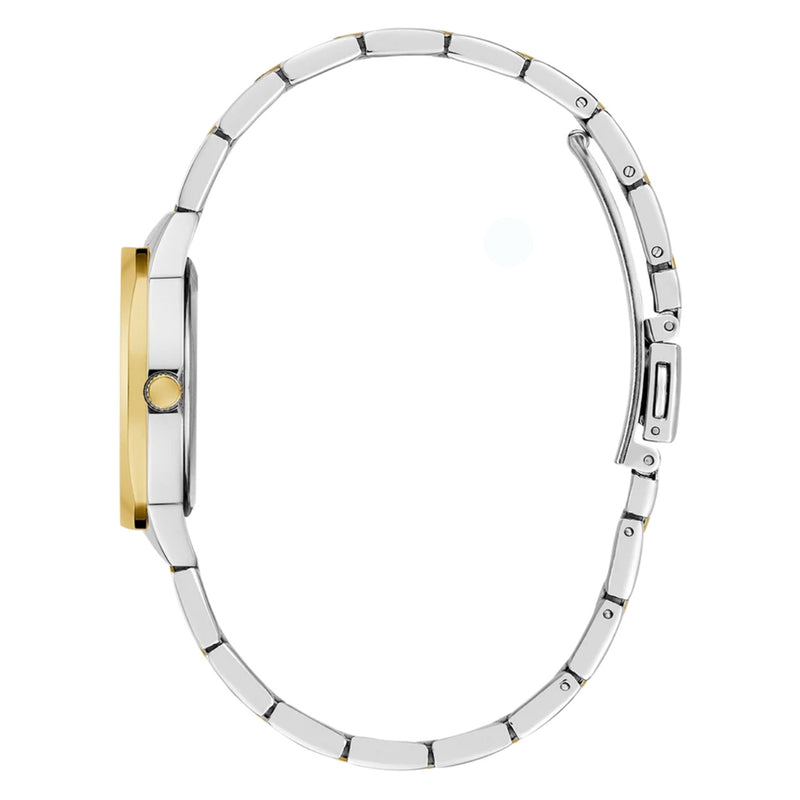 Guess 2-Tone Damklocka GW0767L4 analog damklocka med grön urtavla och armband i rostfritt stål