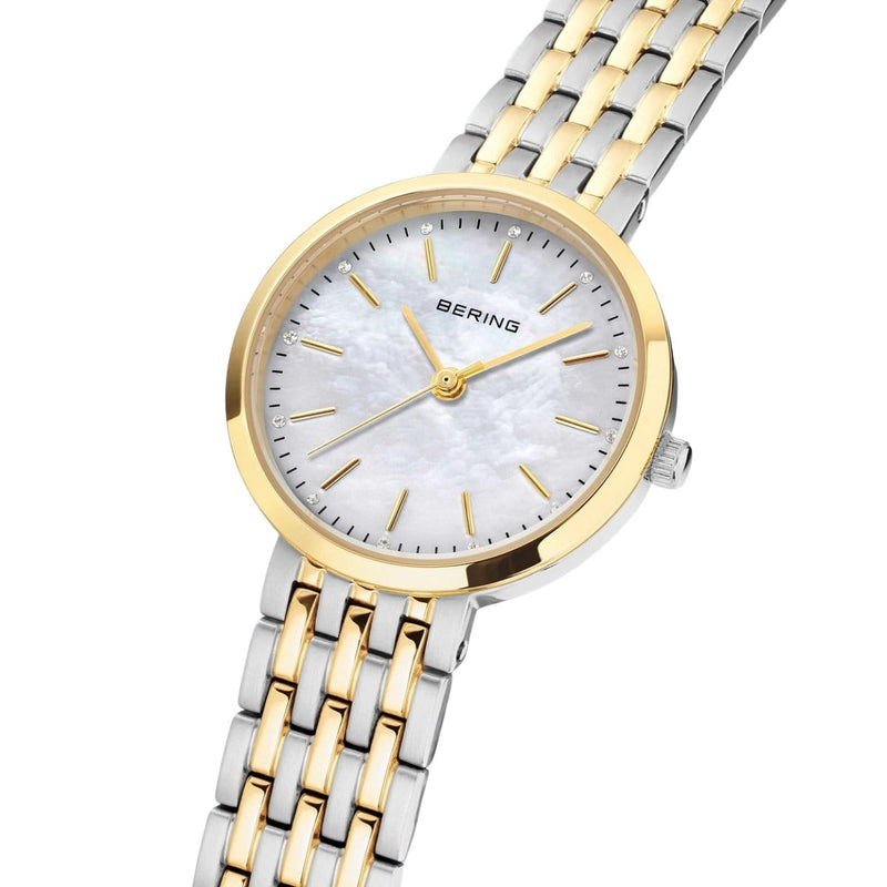 Bering Classic 19126-710 analog damklocka med flerfärgad urtavla och armband i rostfritt stål