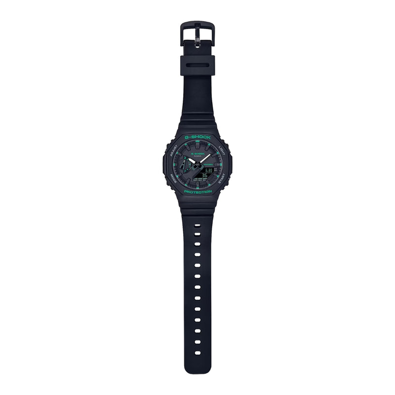 Casio G-Shock GMA-S2100GA-1AER analog unisexklocka med svart urtavla och armband i resin
