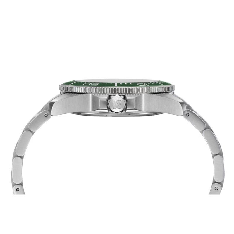 Certina DS Action Diver C032.607.11.091.00 analog herrklocka med grön urtavla och armband i rostfritt stål