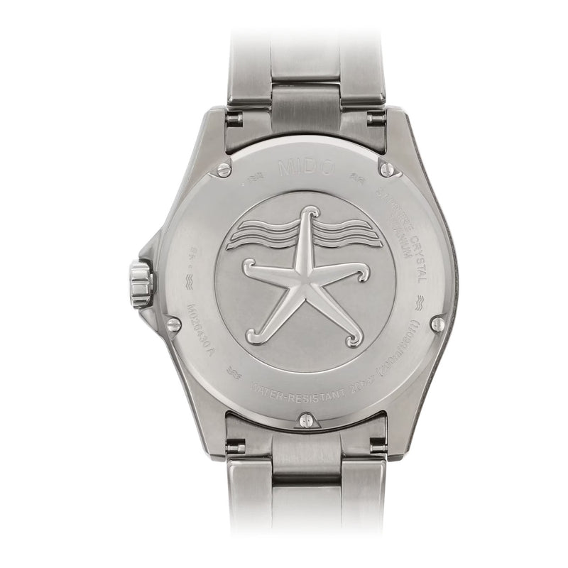 Mido Ocean Star M026.430.44.061.00 analog herrklocka med grå urtavla och armband i titan