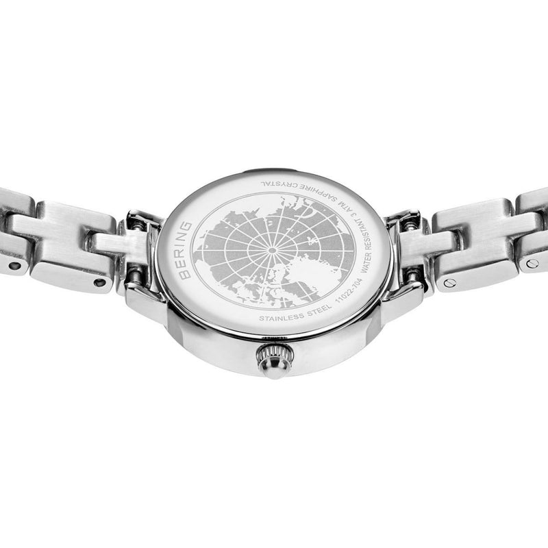 Bering Classic 11022-704 analog damklocka med pärlemor urtavla och armband i rostfritt stål