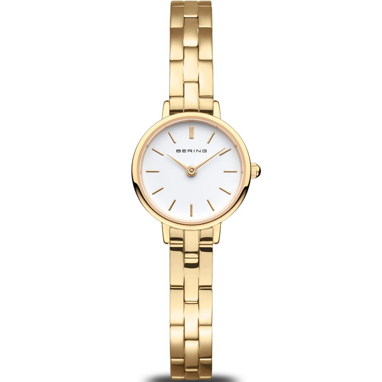 Bering Classic 11022-734 analog damklocka med vit urtavla och armband i rostfritt stål