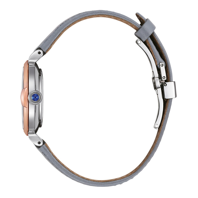 Citizen May bells EM1074-15D analog damklocka med pärlemor urtavla och armband i läder