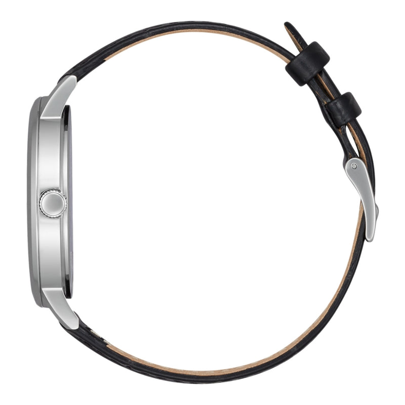 Citizen Dress BI5070-06A analog herrklocka med vit urtavla och armband i läder