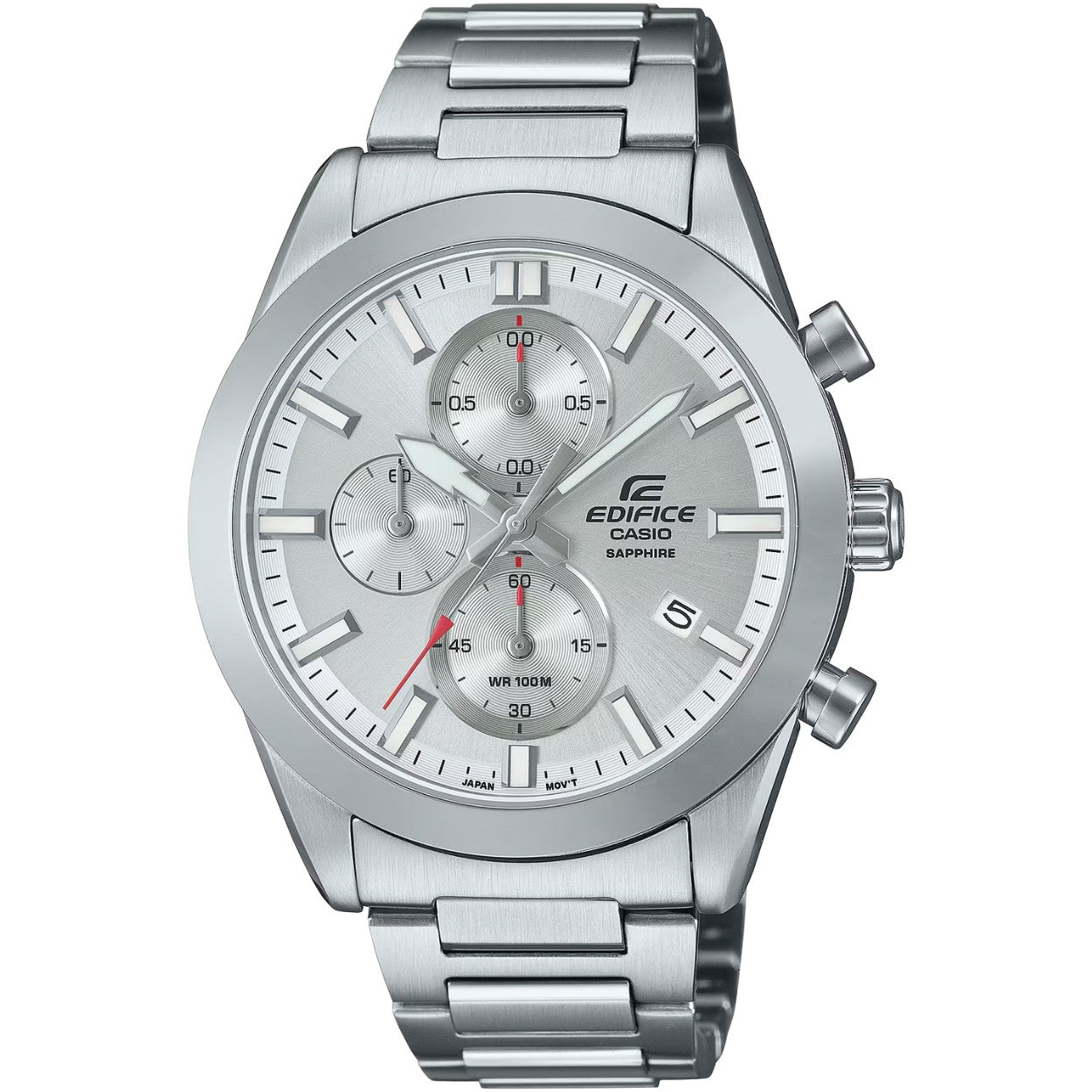 Casio Edifice EFB-710D-7AVUEF analog unisexklocka med svart urtavla och armband i rostfritt stål