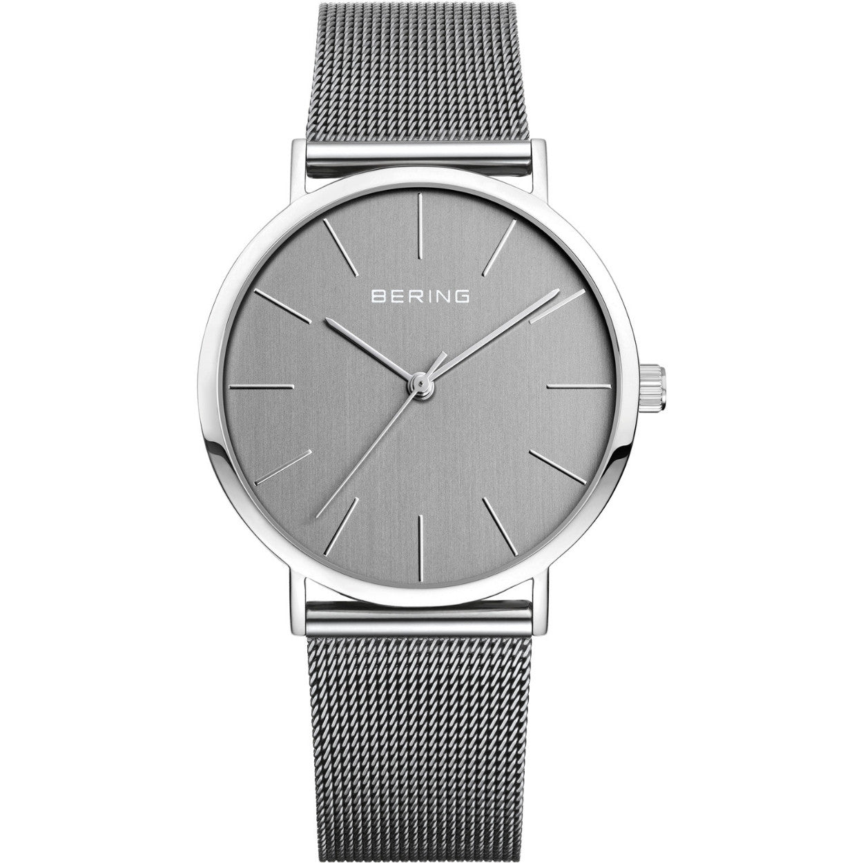 Bering Classic 13436-309 analog damklocka med grå urtavla och armband i rostfritt stål