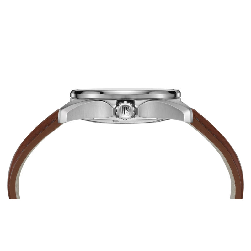 Certina DS Action Day Date Powermatic 80 C032.430.16.041.00 analog herrklocka med blå urtavla och armband i läder