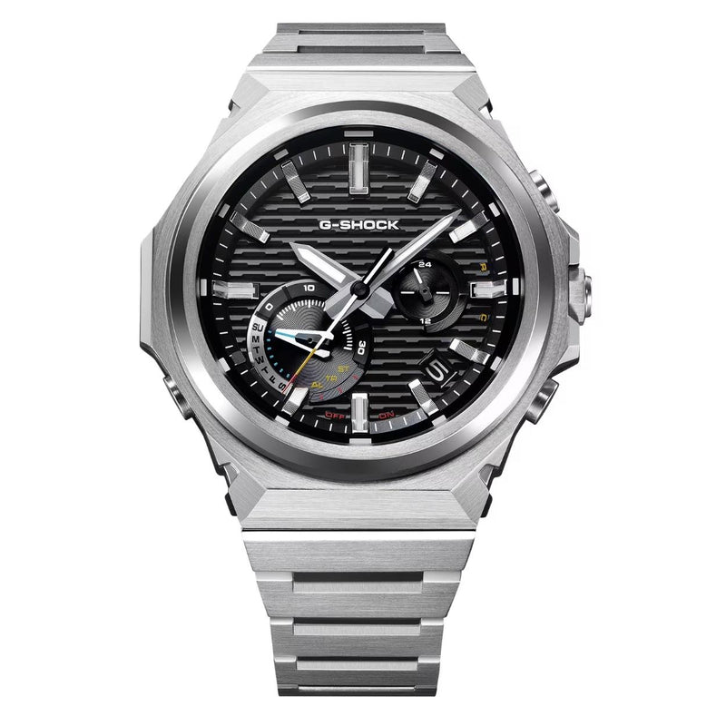 Casio G-Shock G-Steel GST-B1000D-1AER analog herrklocka med svart urtavla och armband i rostfritt stål