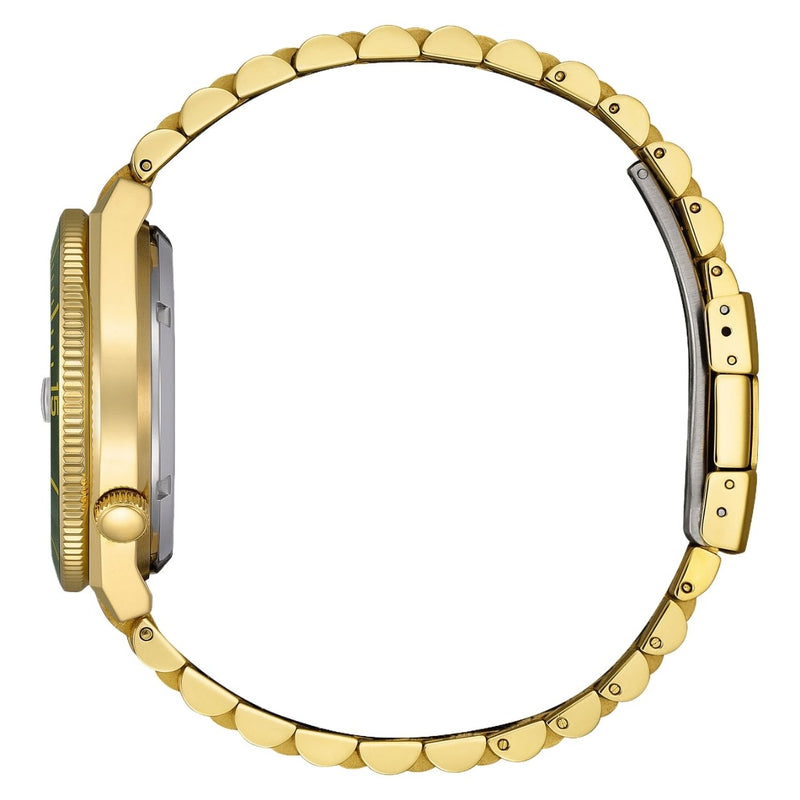 Citizen Tsuyosa Shore NJ0232-53X analog herrklocka med grön urtavla och armband i rostfritt stål
