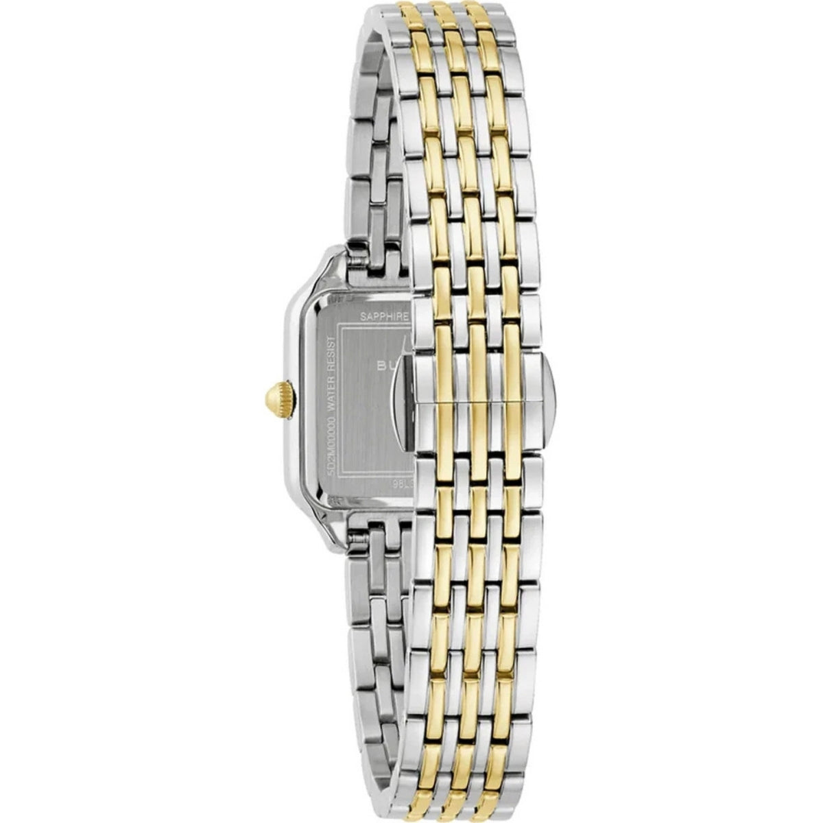 Bulova Sutton 98L330 analog damklocka med silver urtavla och armband i rostfritt stål