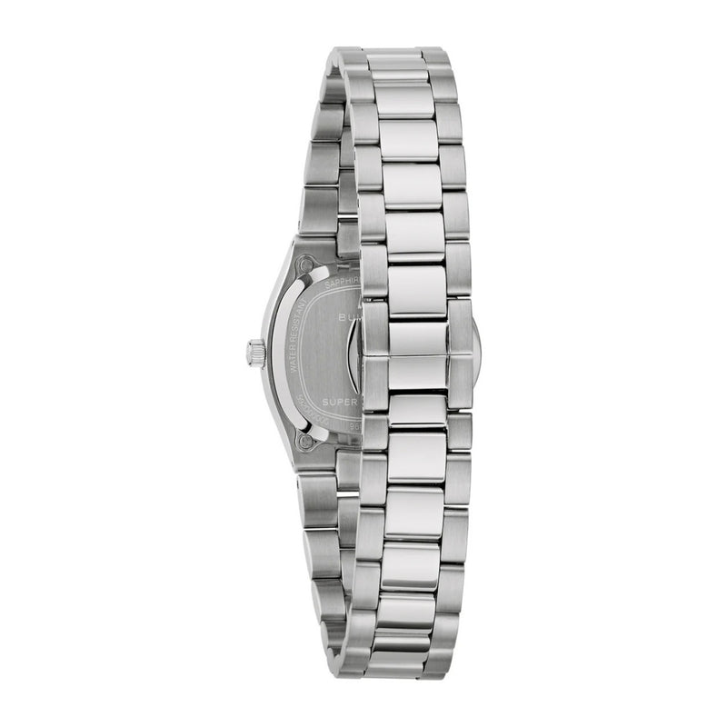 Bulova Super Seville 96L353 analog damklocka med pärlemor urtavla och armband i rostfritt stål