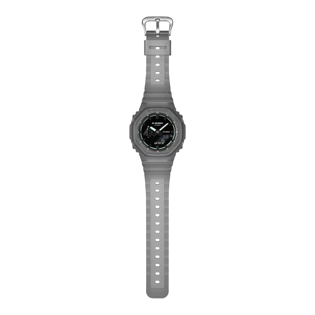 Casio G-Shock GA-2100K-1AER analog unisexklocka med svart urtavla och armband i resin