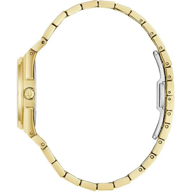 Bulova Classic 97M123 analog damklocka med silver urtavla och armband i rostfritt stål