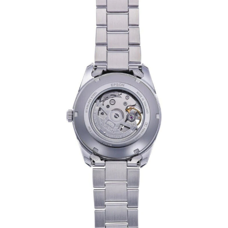 Orient Contemporary RA-AR0009L30B analog herrklocka med blå urtavla och armband i rostfritt stål