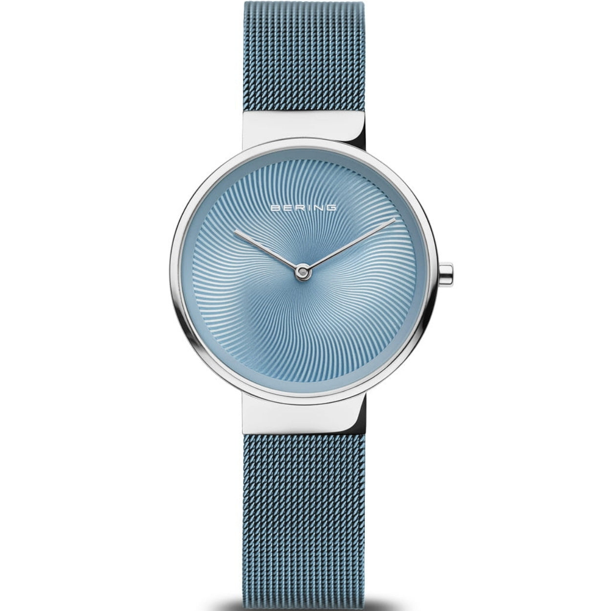Bering Classic 19031-308 analog damklocka med blå urtavla och armband i rostfritt stål