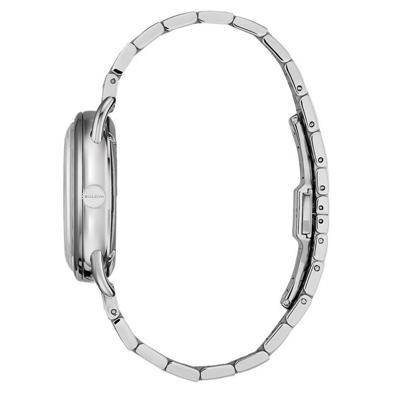 Bulova Commodore 96B326 analog herrklocka med silver urtavla och armband i rostfritt stål