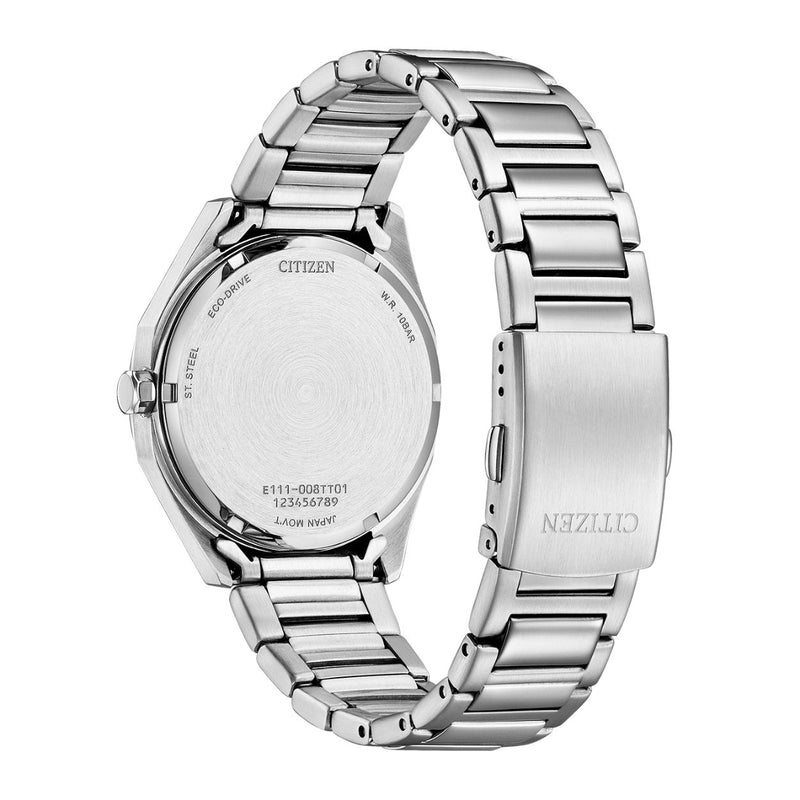 Citizen Eco-Drive BM7620-83X analog herrklocka med grön urtavla och armband i rostfritt stål