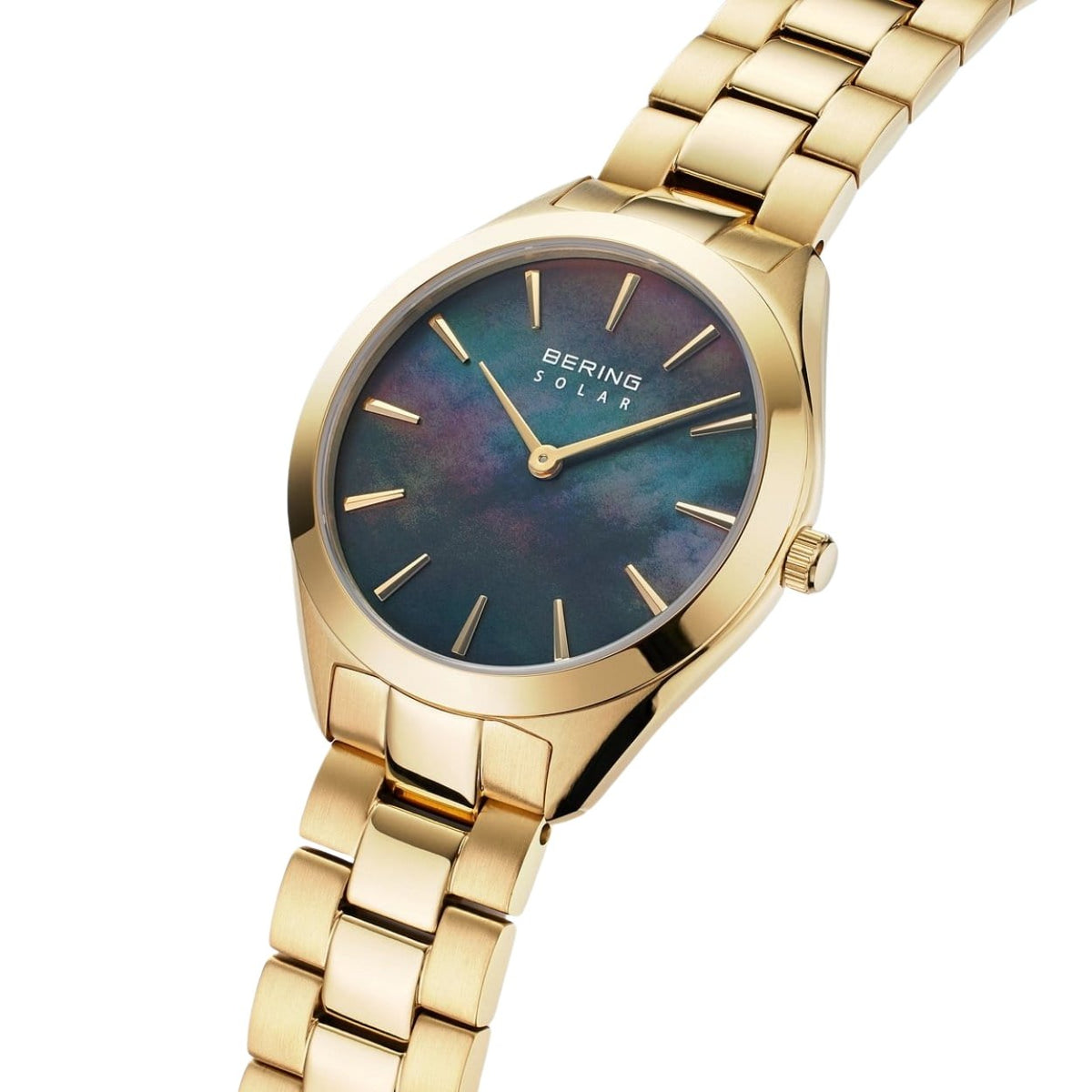 Bering Solar 17331-732 analog damklocka med flerfärgad urtavla och armband i rostfritt stål