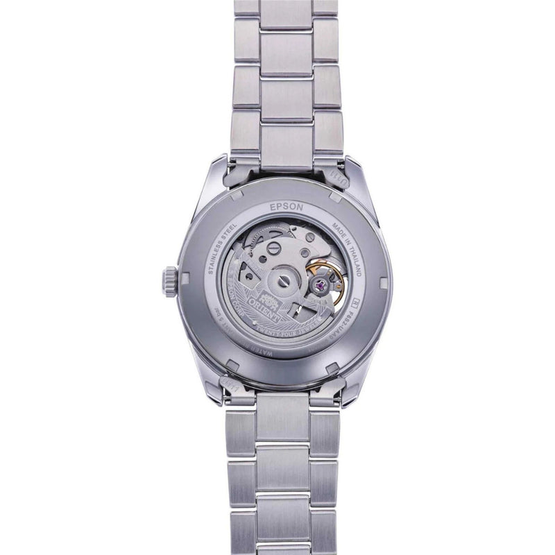 Orient Contemporary RA-AR0010R30B analog herrklocka med rött urtavla och armband i rostfritt stål