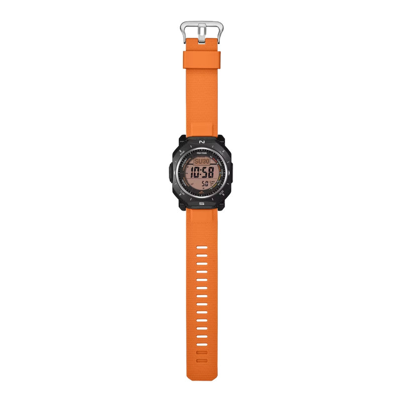 Casio Pro Trek PRG-69-4ER digital unisexklocka med orange urtavla och armband i resin
