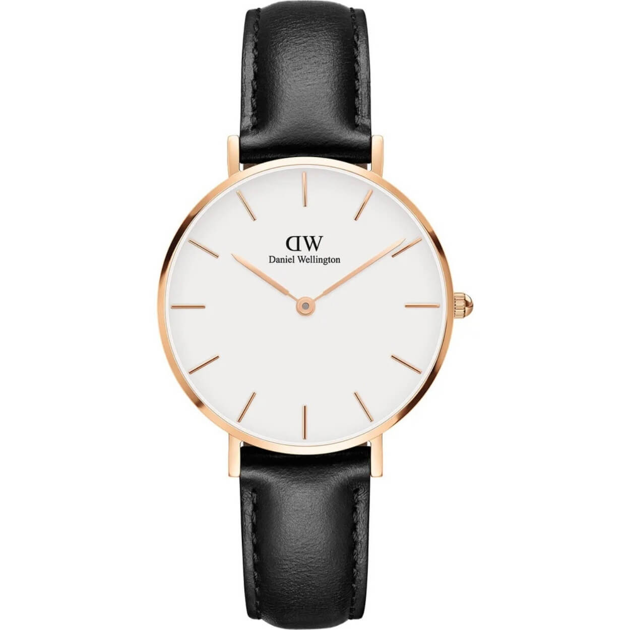Daniel Wellington Petite Sheffield DW00100174 analog damklocka med vit urtavla och armband i läder