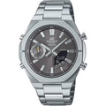 Casio Edifice Slim ECB-S10D-8AEF analog herrklocka med grå urtavla och armband i rostfritt stål