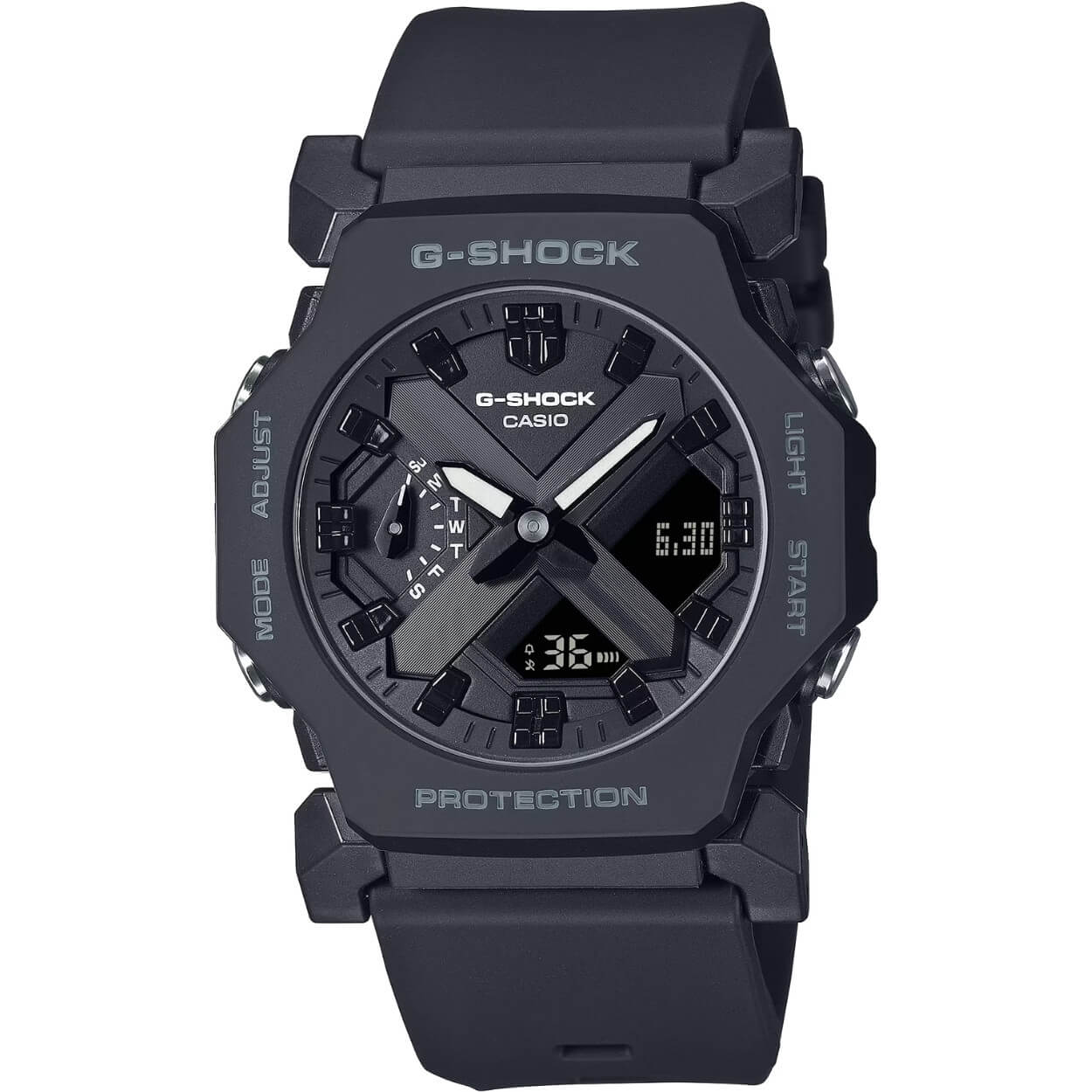 Casio G-Shock GA-2300-1AER ana-digi unisexklocka med svart urtavla och armband i resin