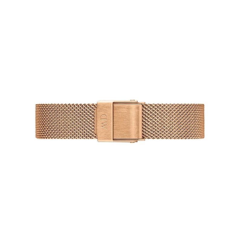 Daniel Wellington Petite Melrose DW00100161 analog damklocka med svart urtavla och armband i rostfritt stål