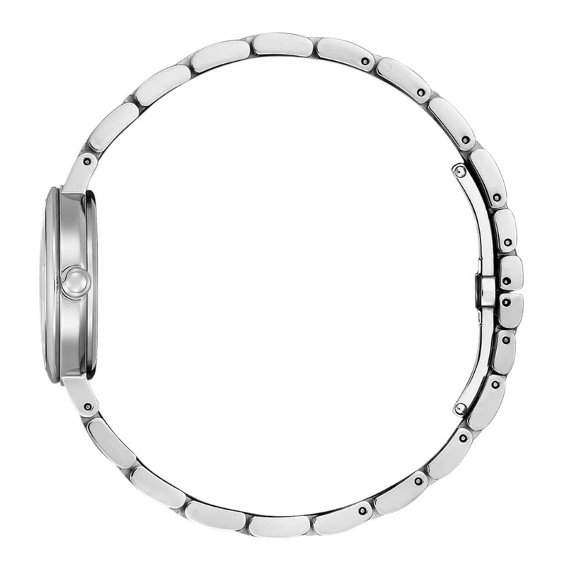 Citizen Eco Drive EM0990-81L analog damklocka med blå urtavla och armband i rostfritt stål