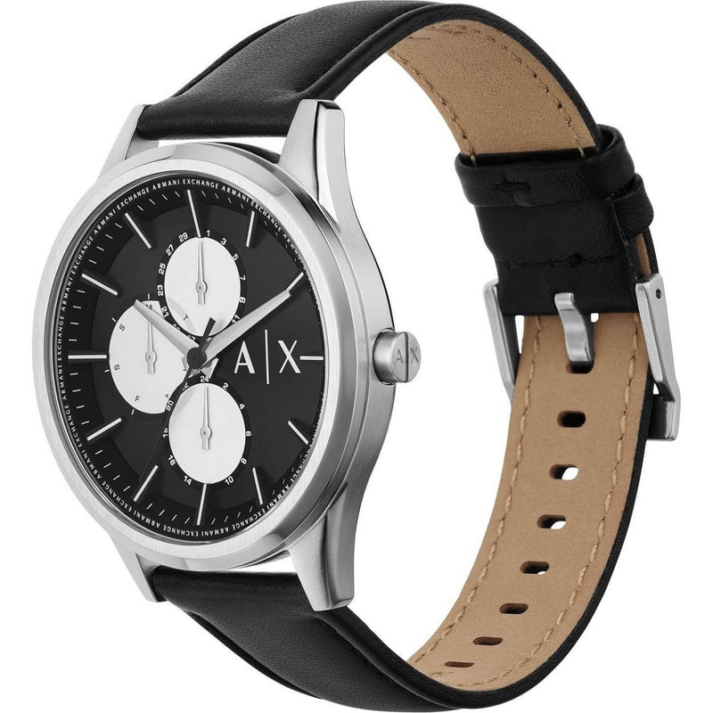 Armani Exchange AX1872 analog herrklocka med svart urtavla och armband i läder