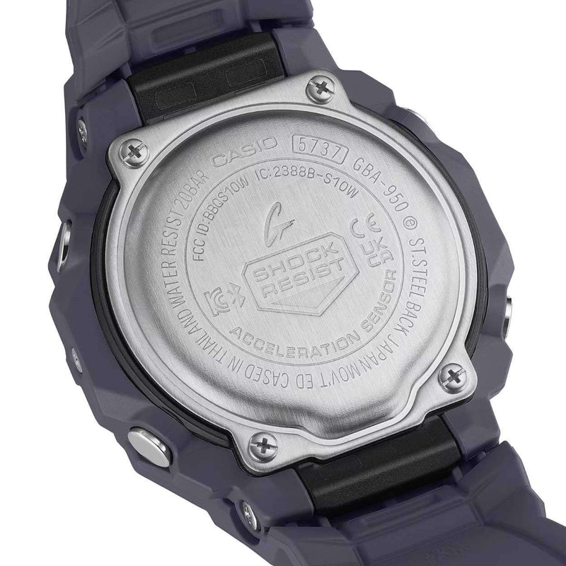 Casio G-Shock Step Tracker GBA-950-2AER analog herrklocka med svart urtavla och armband i resin
