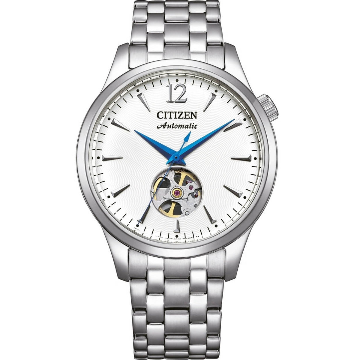 Citizen Classic NH9131-73A analog herrklocka med vit urtavla och armband i rostfritt stål