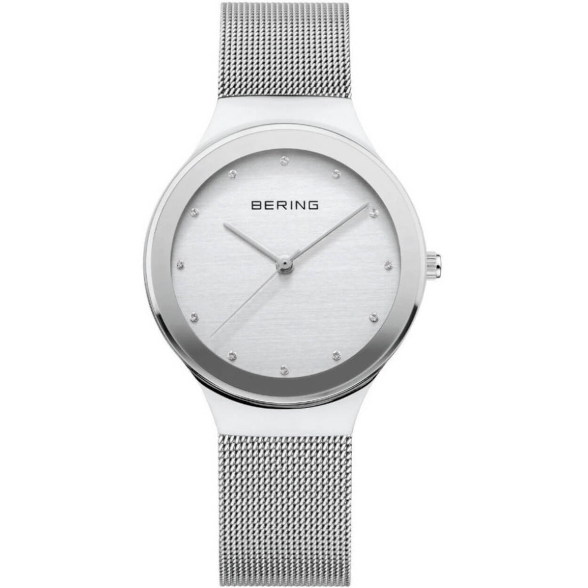 Bering Classic 12934-000 analog damklocka med silver urtavla och armband i rostfritt stål