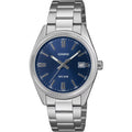 Casio Timeless UTP-1302PD-2A1VEF analog unisexklocka med blå urtavla och armband i rostfritt stål