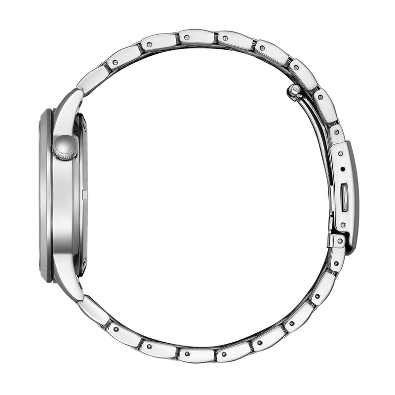 Citizen Classic NH9131-73L analog herrklocka med blå urtavla och armband i rostfritt stål