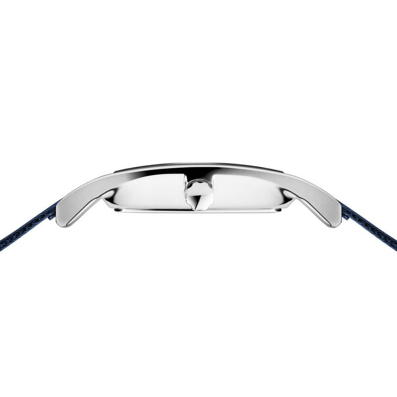 Bering Classic 10426-307-S analog damklocka med blå urtavla och armband i mesh