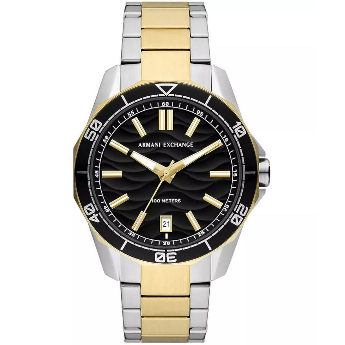 Armani Exchange AX1956 analog herrklocka med svart urtavla och armband i rostfritt stål