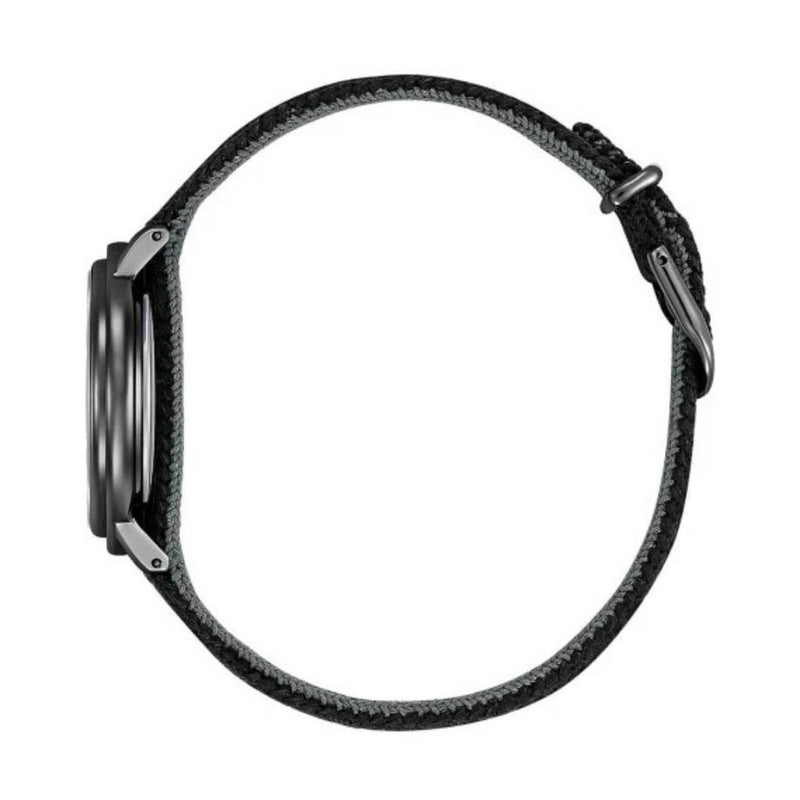 Citizen Eco Drive EM1007-47E analog damklocka med rött urtavla och armband i rostfritt stål