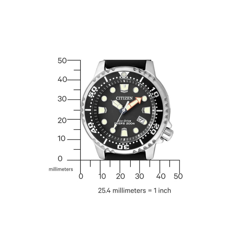 Citizen Eco-Drive Promaster BN0150-10E analog herrklocka med svart urtavla och armband i gummi