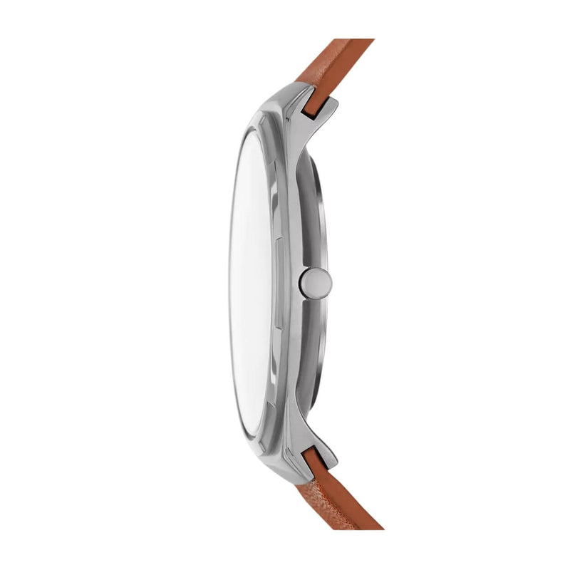 Skagen Melbye Titanium SKW6906 analog herrklocka med blå urtavla och armband i läder