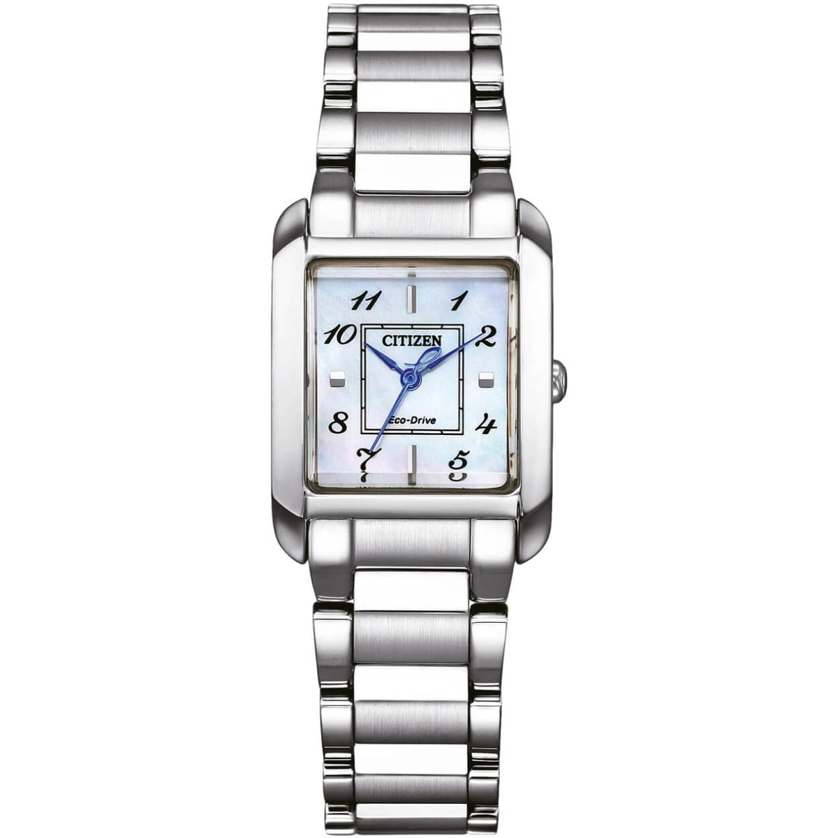 Citizen L Eco-Drive EW5600-87D analog damklocka med vit urtavla och armband i rostfritt stål