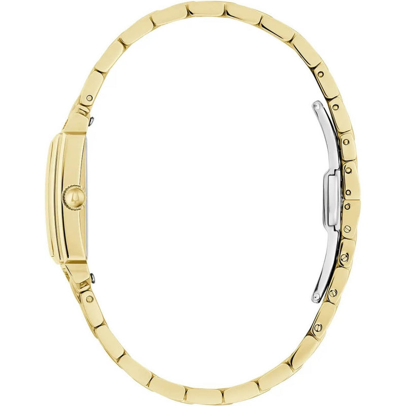 Bulova Sutton 97L177 analog damklocka med vit urtavla och armband i rostfritt stål
