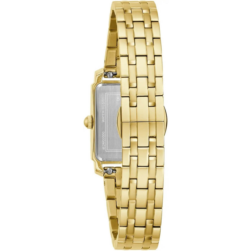 Bulova Sutton 97L177 analog damklocka med vit urtavla och armband i rostfritt stål